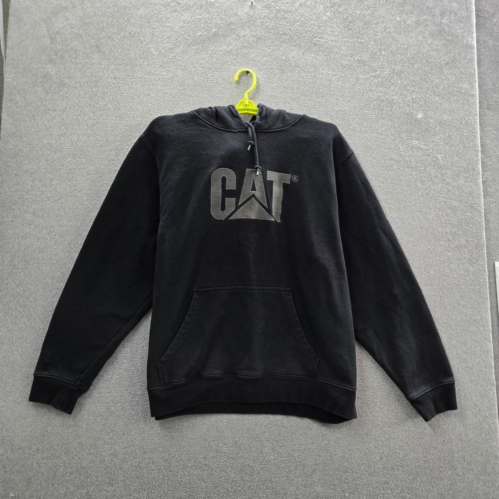 CAT Men Hoodie XXL Black Fleece Activewear Long Sleeve